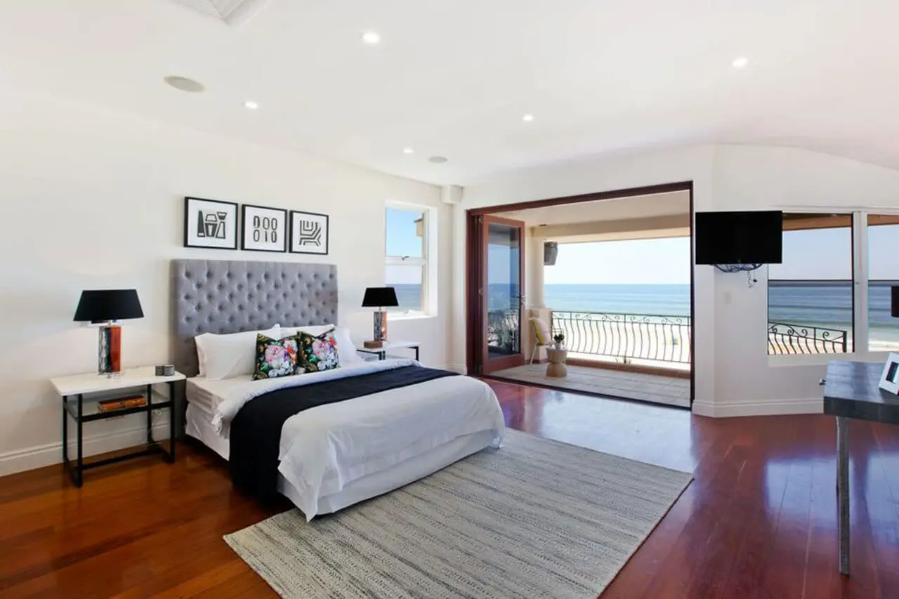 Bedroom with ocean view